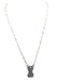 Checkered Bubble Initial Necklace - LECCE