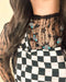 Checkered Cube Navajo Bead Necklace - LECCE
