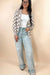 Checkered Drop Shoulder Cardigan - LECCE