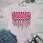 Checkered Howdy Fringe T-Shirt - LECCE