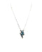 Checkered Lightning Bolt Necklace - LECCE