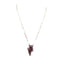 Checkered Lightning Bolt Necklace - LECCE