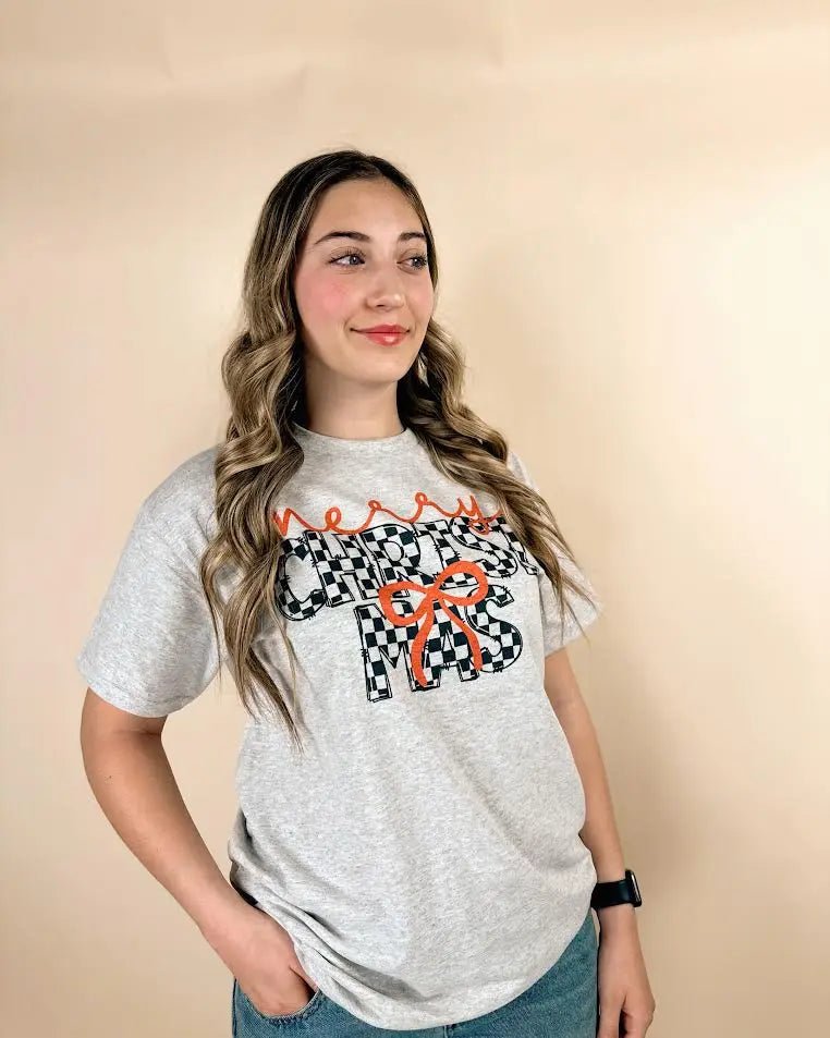 Checkered Merry Christmas Tee