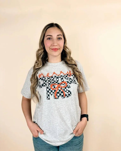 Checkered Merry Christmas Tee - LECCE