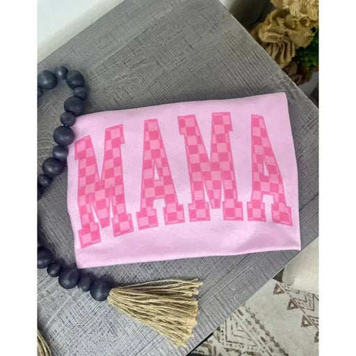 Checkered Pink Mama t-shirt - LECCE