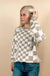 Checkered Print Round Neck Sweater - LECCE