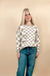 Checkered Print Round Neck Sweater - LECCE