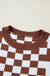 Checkered Print Round Neck Sweater - LECCE