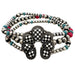 Checkered Print Western Squash Blossom Bead Bracelet - LECCE