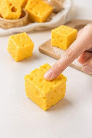 Cheese cube squishy toy