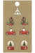 Christmas Tree Globes Pine Cones Santa Car Earring - LECCE