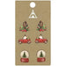 Christmas Tree Globes Pine Cones Santa Car Earring - LECCE