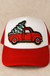 Women's Christmas Trucker Hat Mesh Snapback on cream stone - LECCE catalog