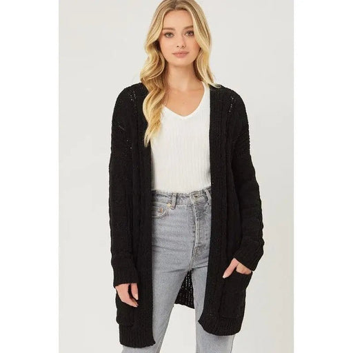 Chunky Cable Knit Cardigan - LECCE