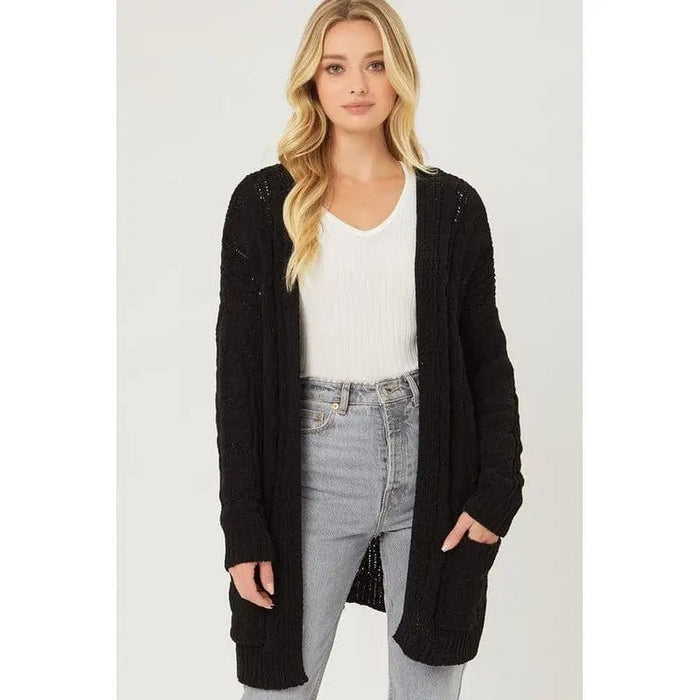 Chunky Cable Knit Cardigan - LECCE