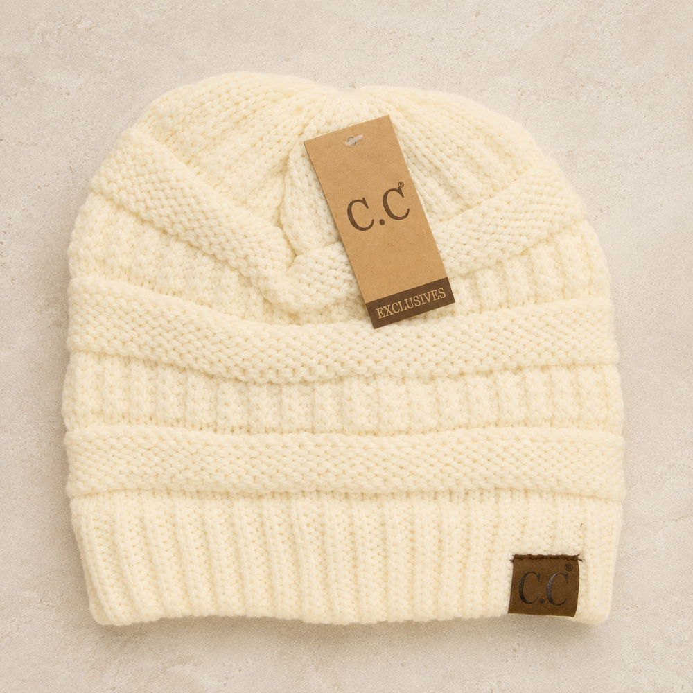 Classic CC Beanie HAT20A on cream stone - LECCE catalog