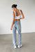 Classic High Rise Straight Leg Denim Jeans - LECCE