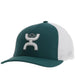 Coach Hooey Teal / White 5 - Panel Flexfit with Teal / White Hooey Hands Up Logo - LECCE
