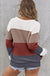 Color Block Knitted O - neck Pullover Sweater - LECCE