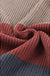 Color Block Knitted O - neck Pullover Sweater - LECCE