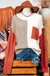 Colorblock Patched Pocket Drop Shoulder Sweater - LECCE