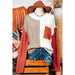 Colorblock Patched Pocket Drop Shoulder Sweater - LECCE