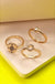 Compass Rhinestone Circle Ring Set - LECCE
