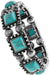 Concho Square Gemstone Navajo Pearl Bracelet - LECCE