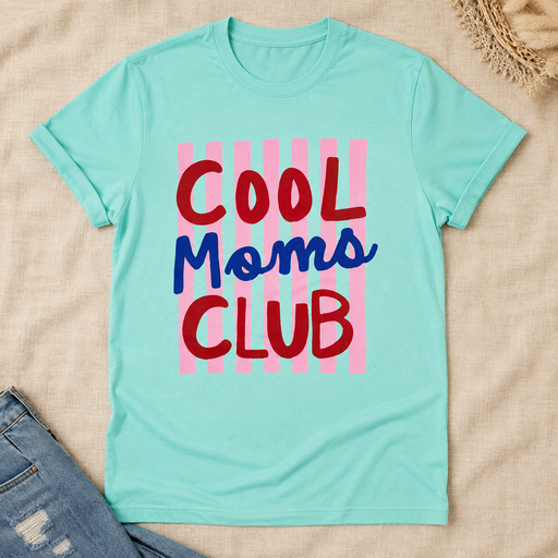 Cool Moms Club T-shirt flat lay