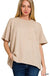 Corded Rib Short Sleeve Front Pocket Top - LECCE