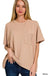 Corded Rib Short Sleeve Front Pocket Top - LECCE