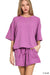 Corded Rib Short Sleeve Tee & Short Pants Set - LECCE