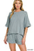 Corded Rib Short Sleeve Tee & Short Pants Set - LECCE
