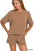 Corded Rib Short Sleeve Tee & Short Pants Set - LECCE