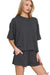 Corded Rib Short Sleeve Tee & Short Pants Set - LECCE