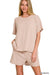 Corded Rib Short Sleeve Tee & Short Pants Set - LECCE