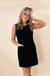 Corduroy Sleeveless Mini Dress With Patched Pockets - LECCE