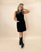 Corduroy Sleeveless Mini Dress With Patched Pockets - LECCE