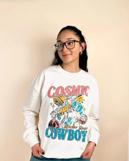 Cosmic Cowboy Graphic Terry Sweatshirts - LECCE