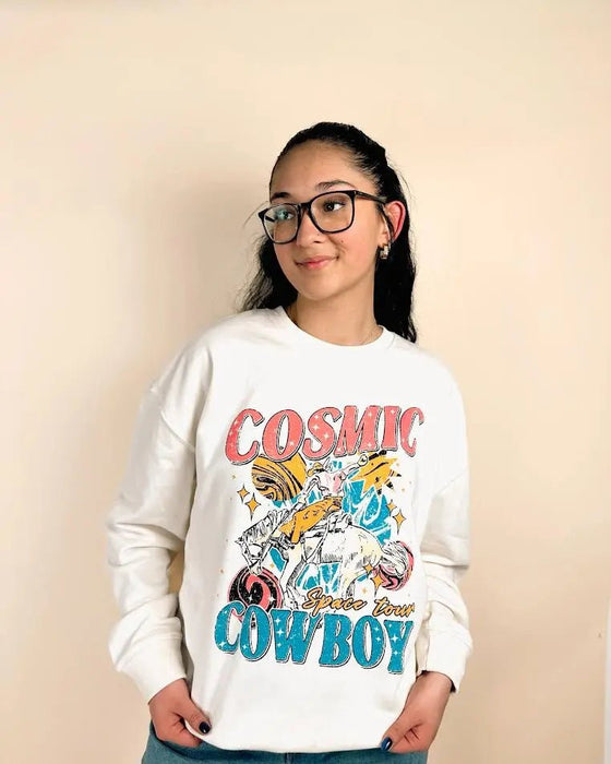 Cosmic Cowboy Graphic Terry Sweatshirts - LECCE