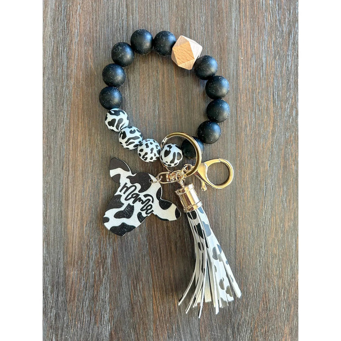 Cow Mama Keychain Wristlet - LECCE