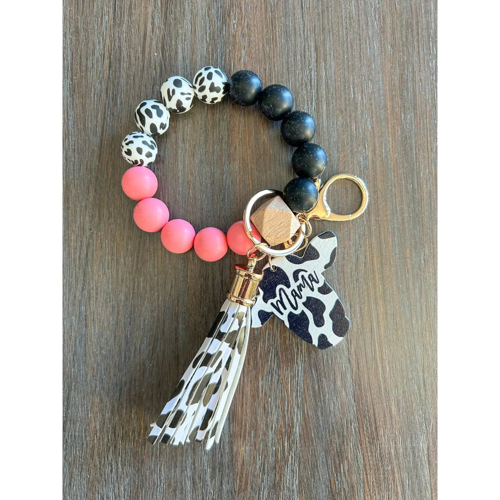 Cow Mama Keychain Wristlet - LECCE