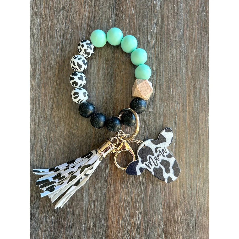 Cow Mama Keychain Wristlet - LECCE