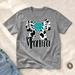 Cow Print Bow Mama T-shirt flat lay