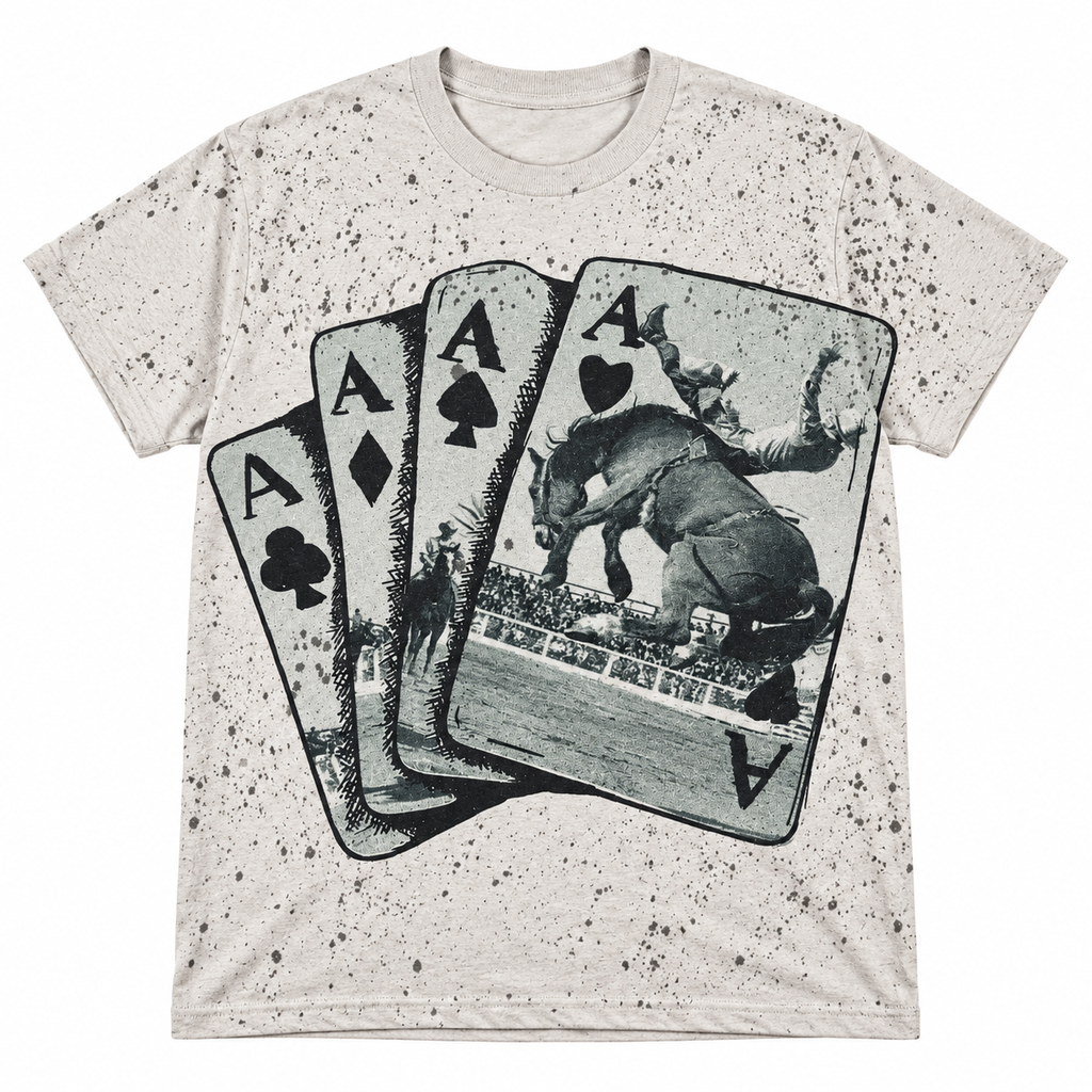 Cowboy Bronc Rider Card T-Shirt