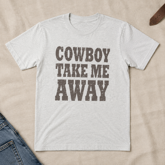Cowboy Take Me Away T-shirt flat lay