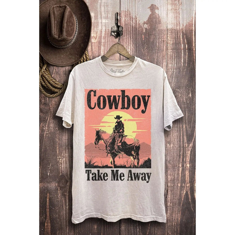 Cowboy Take Me Away Graphic Tee - LECCE