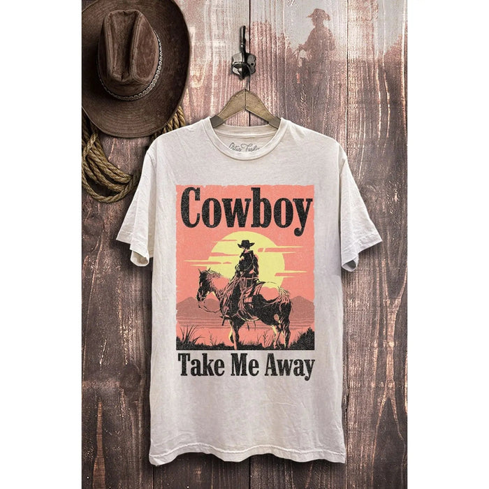 Cowboy Take Me Away Graphic Tee - LECCE