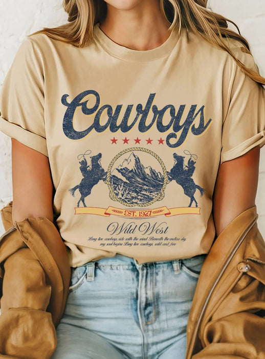 Cowboy Wild West Graphic Tee - LECCE
