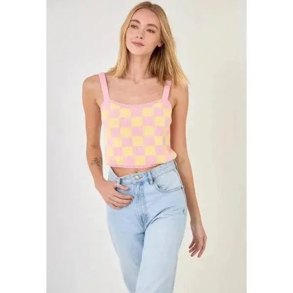 Cozy Checkered Top - LECCE